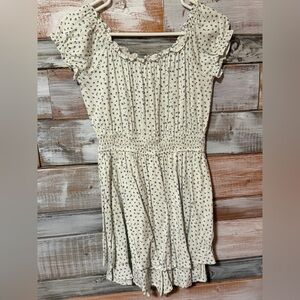 Floral Print Smocked Dress with skort